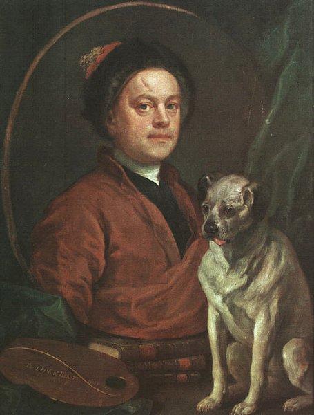 William Hogarth The Painter and his Pug France oil painting art